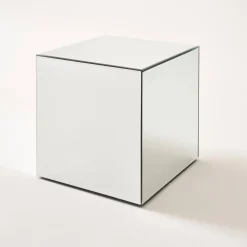 Mesa cúbica de espelho, 30cm