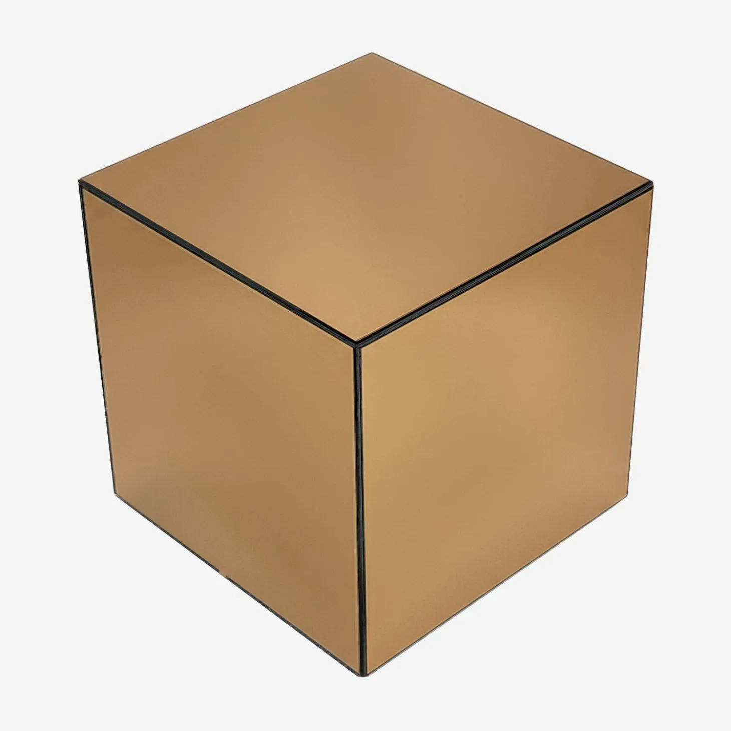 Mesa de apoio cubo espelhado, 40cm