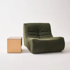 Mesa de apoio cubo espelho, 35cm