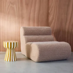 Mesa de apoio em aço esmaltado listras