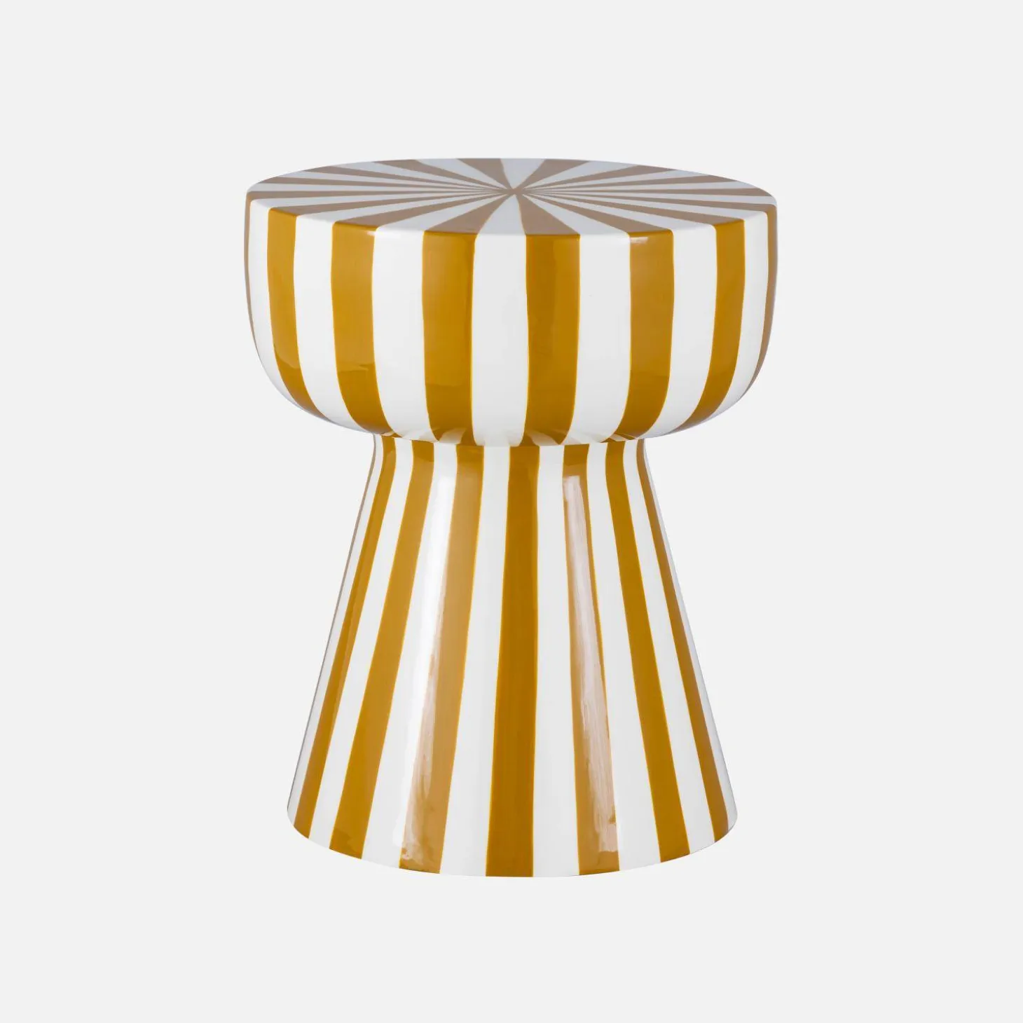 Mesa de apoio em aço esmaltado listras