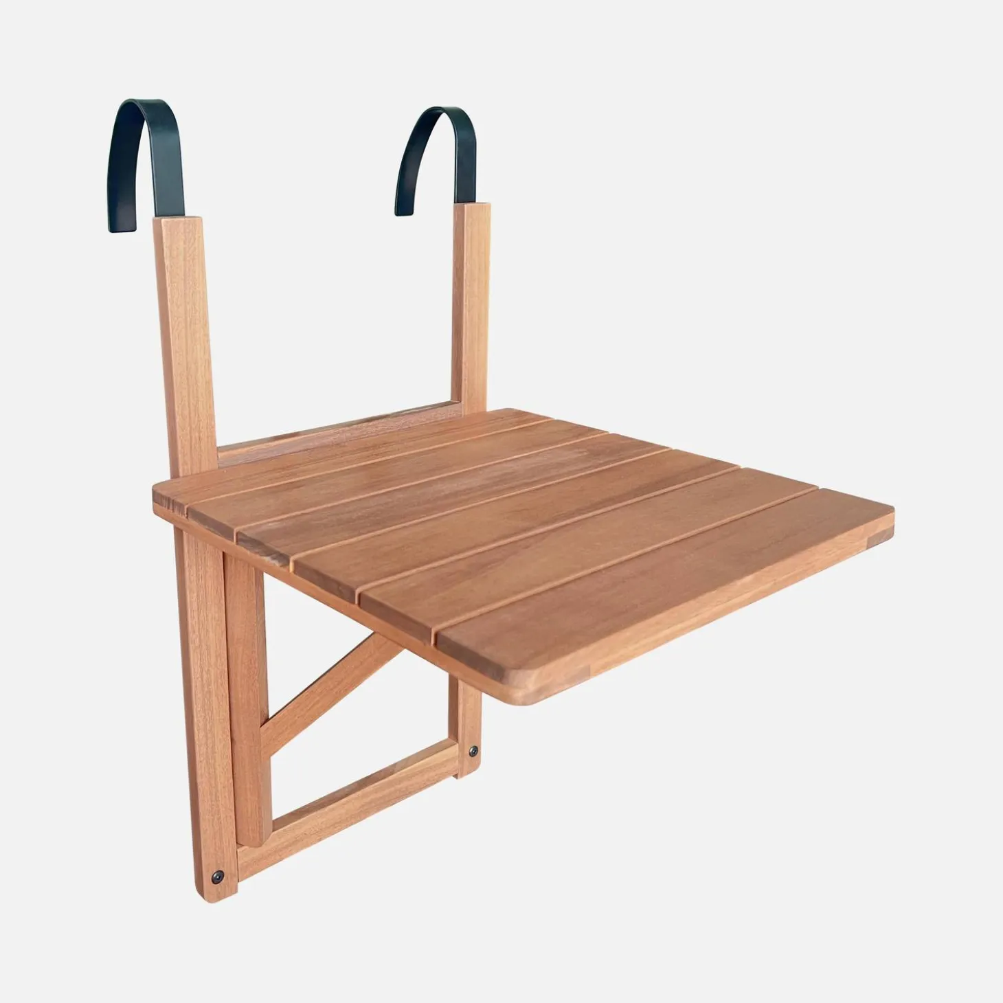 Mesa de apoio quadrada dobrável em madeira de acácia
