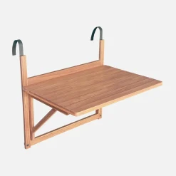 Mesa de apoio retangular dobrável em madeira de acácia