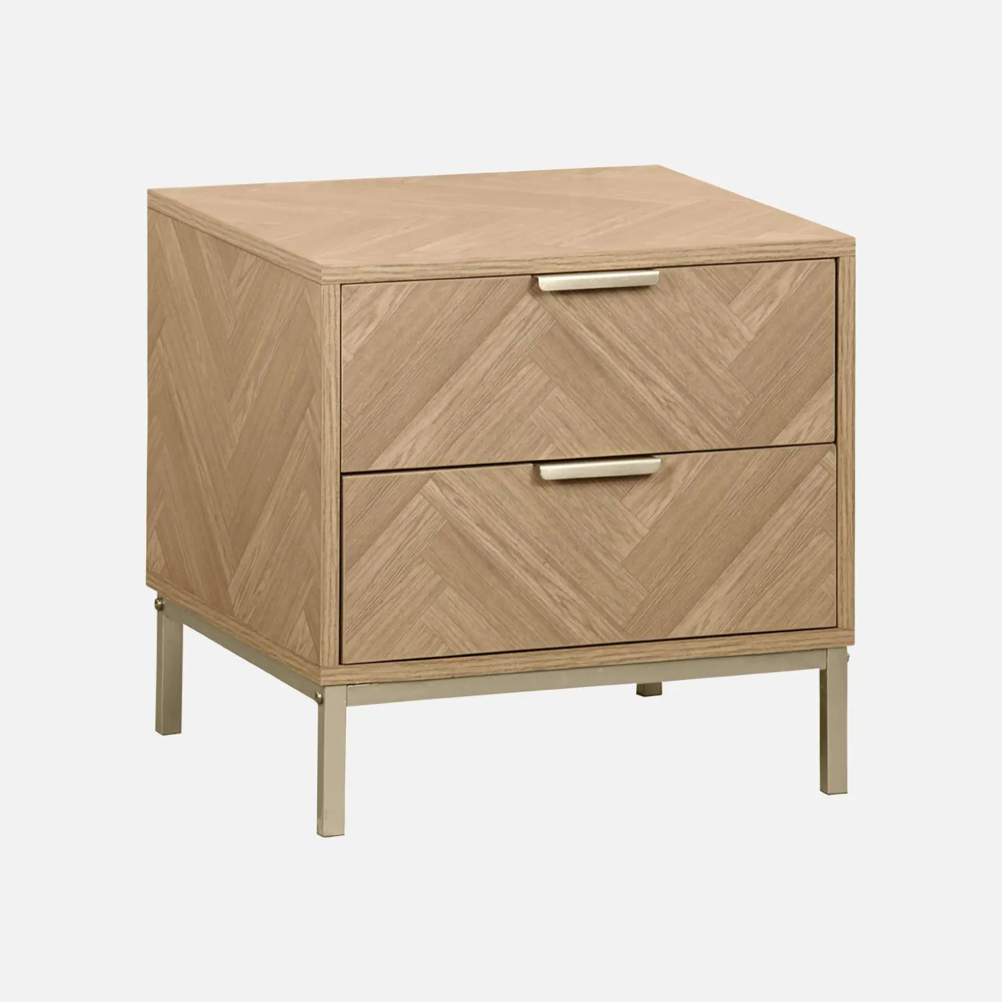 Mesa de cabeceira com efeito de madeira, set de 2