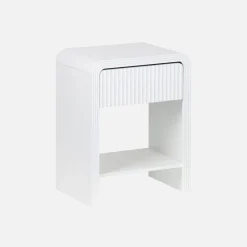 Mesa de cabeceira com efeito madeira 1 gaveta, 1 prateleira