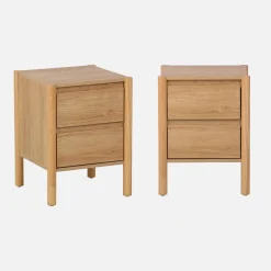 Mesa de cabeceira com 2 gavetas, set de 2