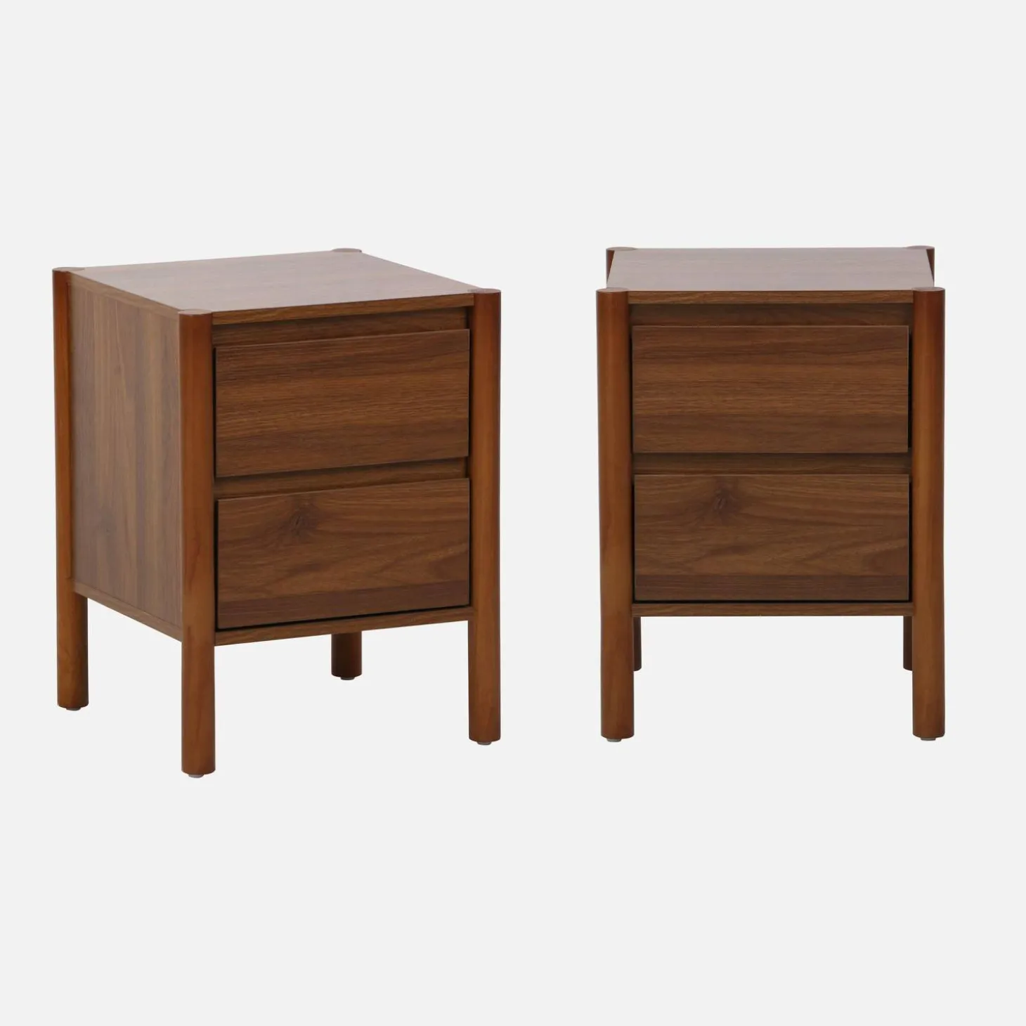 Mesa de cabeceira com 2 gavetas, set de 2