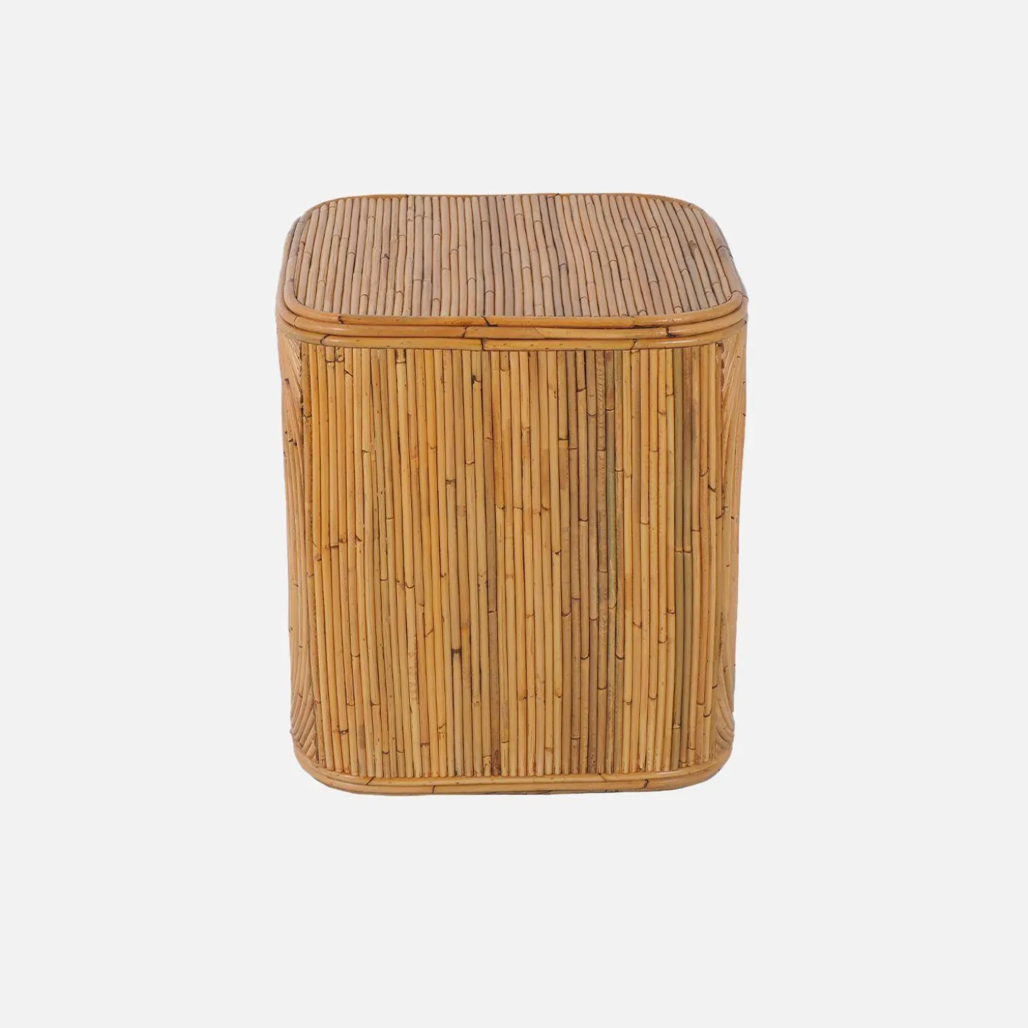 Mesa de cabeceira com nicho em rattan natural, set de 2