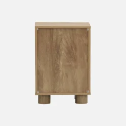 Mesa de cabeceira efeito madeira de mel, 1 porta