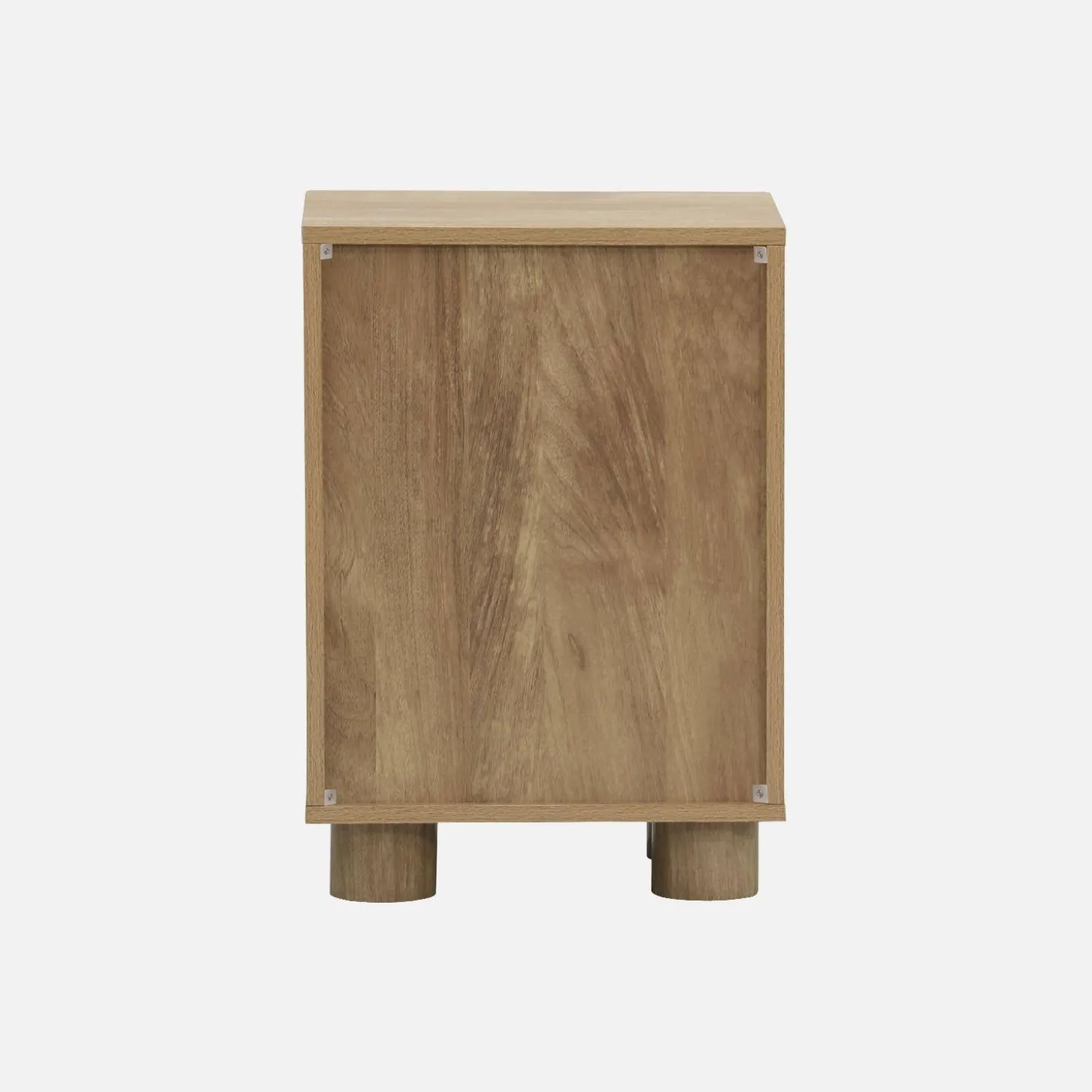 Mesa de cabeceira efeito madeira mel de 1 porta, conjunto de 2