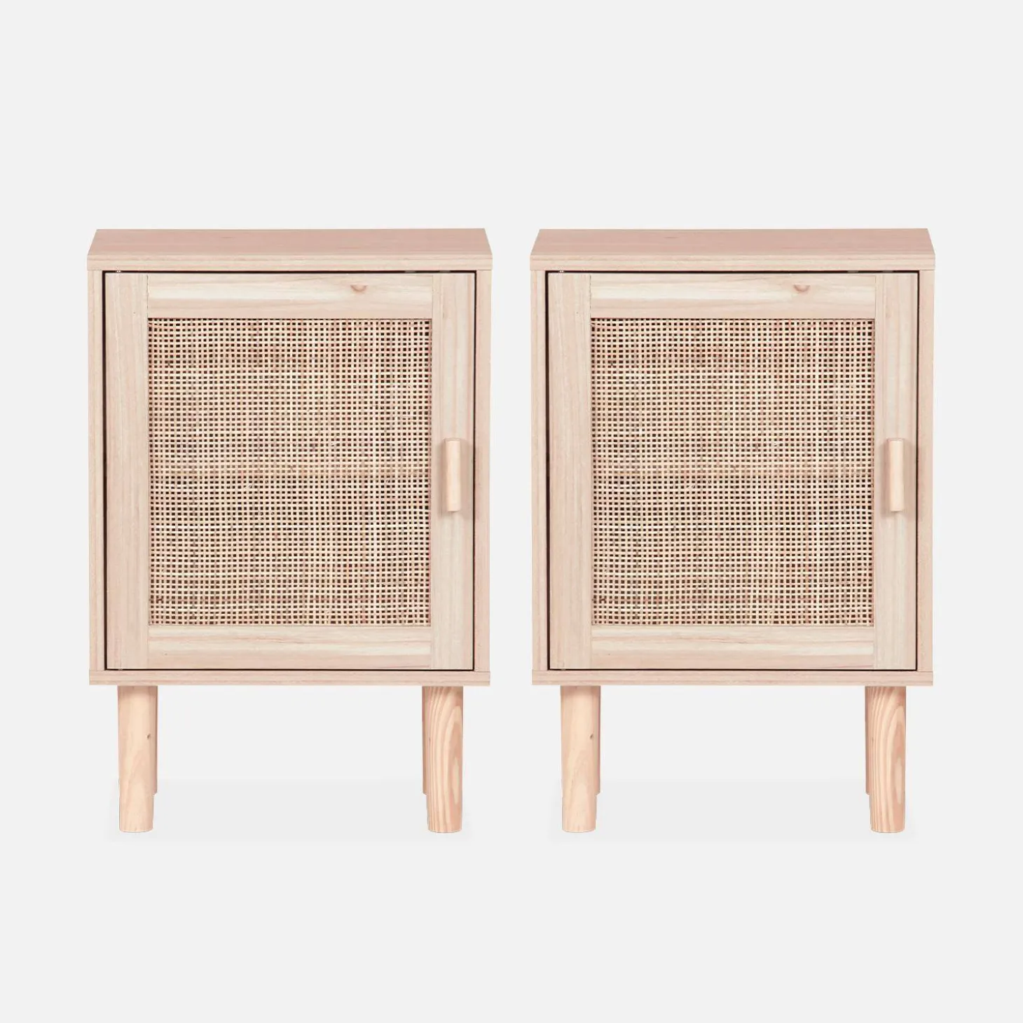 Mesa de cabeceira em cana, set de 2