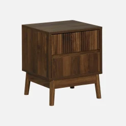 Mesa de cabeceira escandinavo de 2 gavetas