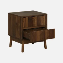 Mesa de cabeceira escandinavo de 2 gavetas