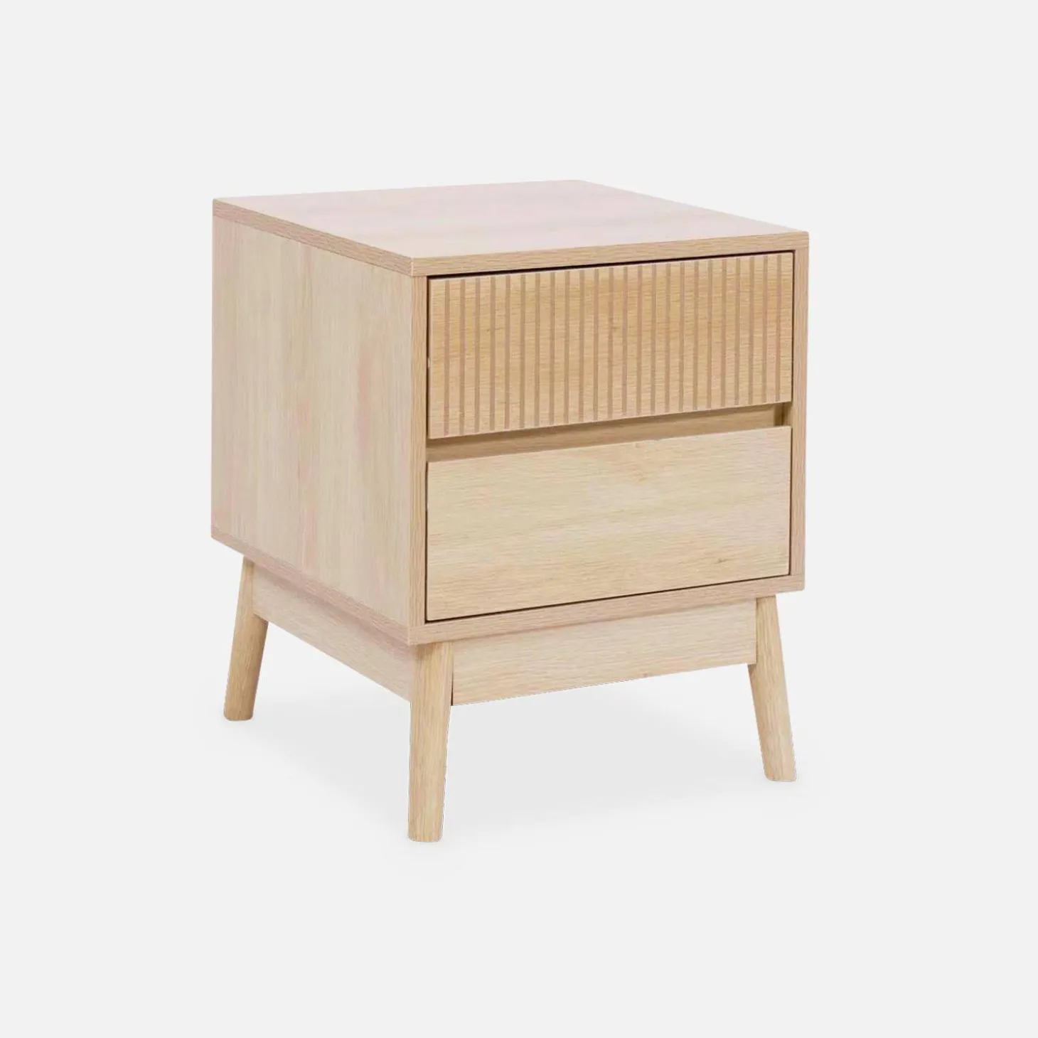 Mesa de cabeceira escandinavo de 2 gavetas