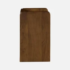 Mesa de cabeceira exótica de madeira de acácia com 2 níveis