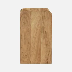 Mesa de cabeceira exótica em madeira de acácia com 2 tampos, set de 2