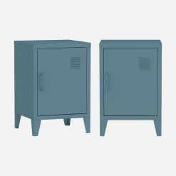 Mesa de cabeceira industrial 1 porta, set de 2