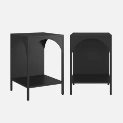 Mesa de cabeceira industrial, set de 2
