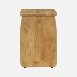 Mesa de cabeceira, mesa de apoio exótica em madeira de acácia, set de 2