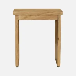 Mesa de cabeceira, mesa de apoio exótica em madeira de acácia, set de 2