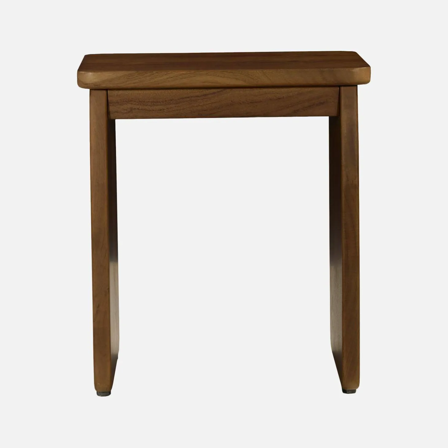 Mesa de cabeceira, mesa de apoio exótica em madeira de acácia, set de 2