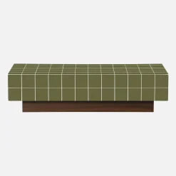 Mesa de centro com padrão de azulejos em imitação de cerâmica mate