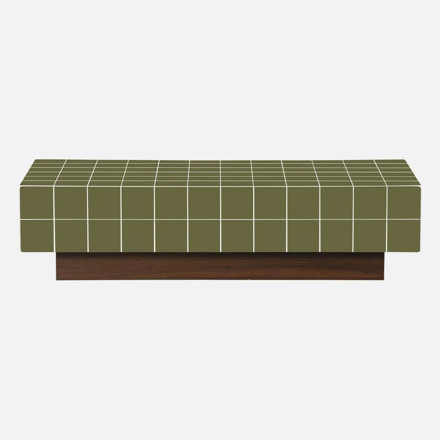 Mesa de centro com padrão de azulejos em imitação de cerâmica mate