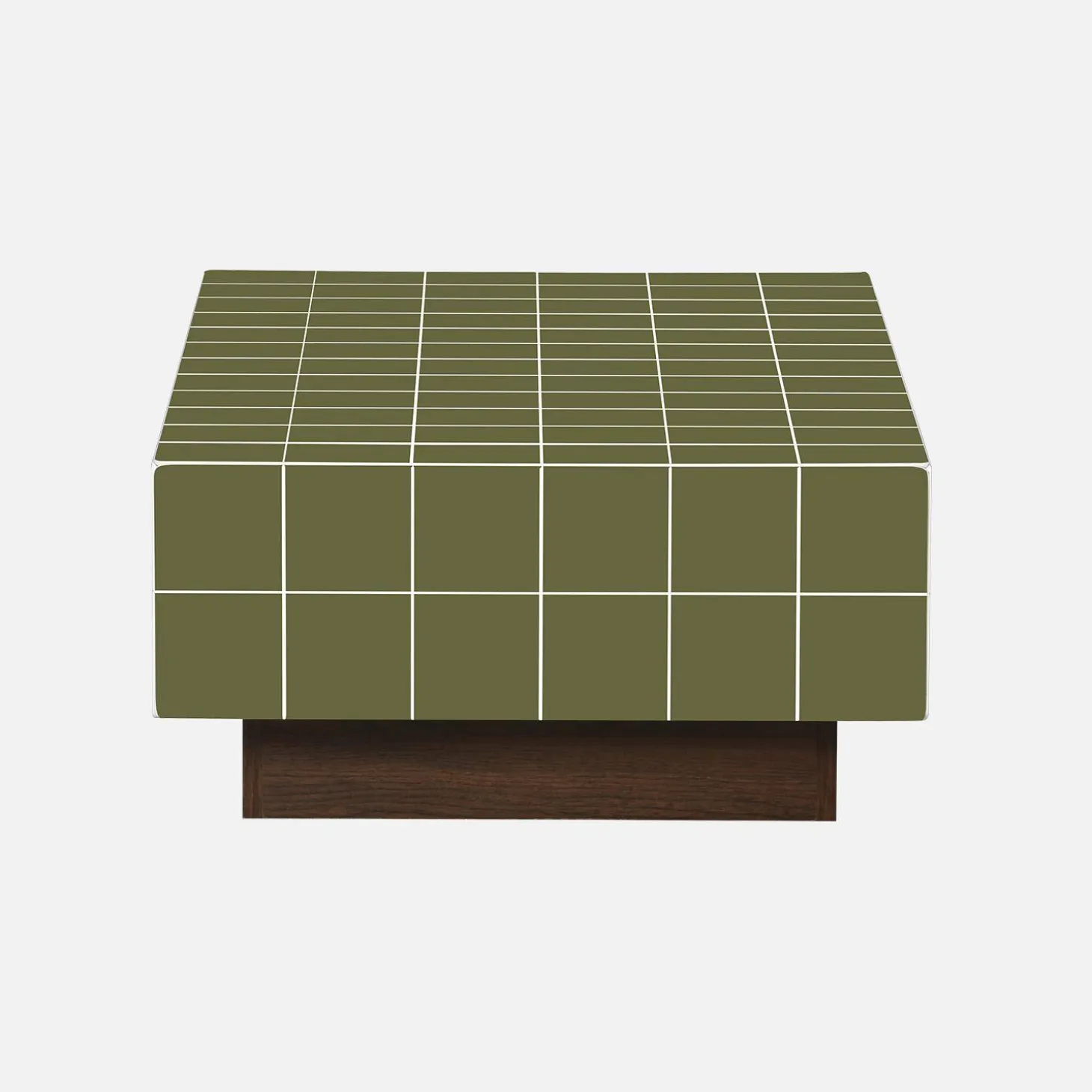 Mesa de centro com padrão de azulejos em imitação de cerâmica mate