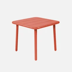 Mesa de centro de jardim bistrô quadrada em aço, 45cm