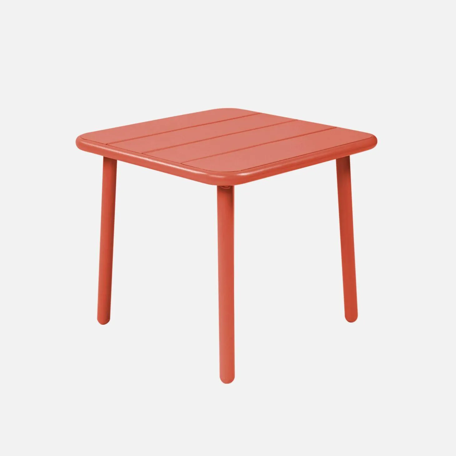 Mesa de centro de jardim bistrô quadrada em aço, 45cm