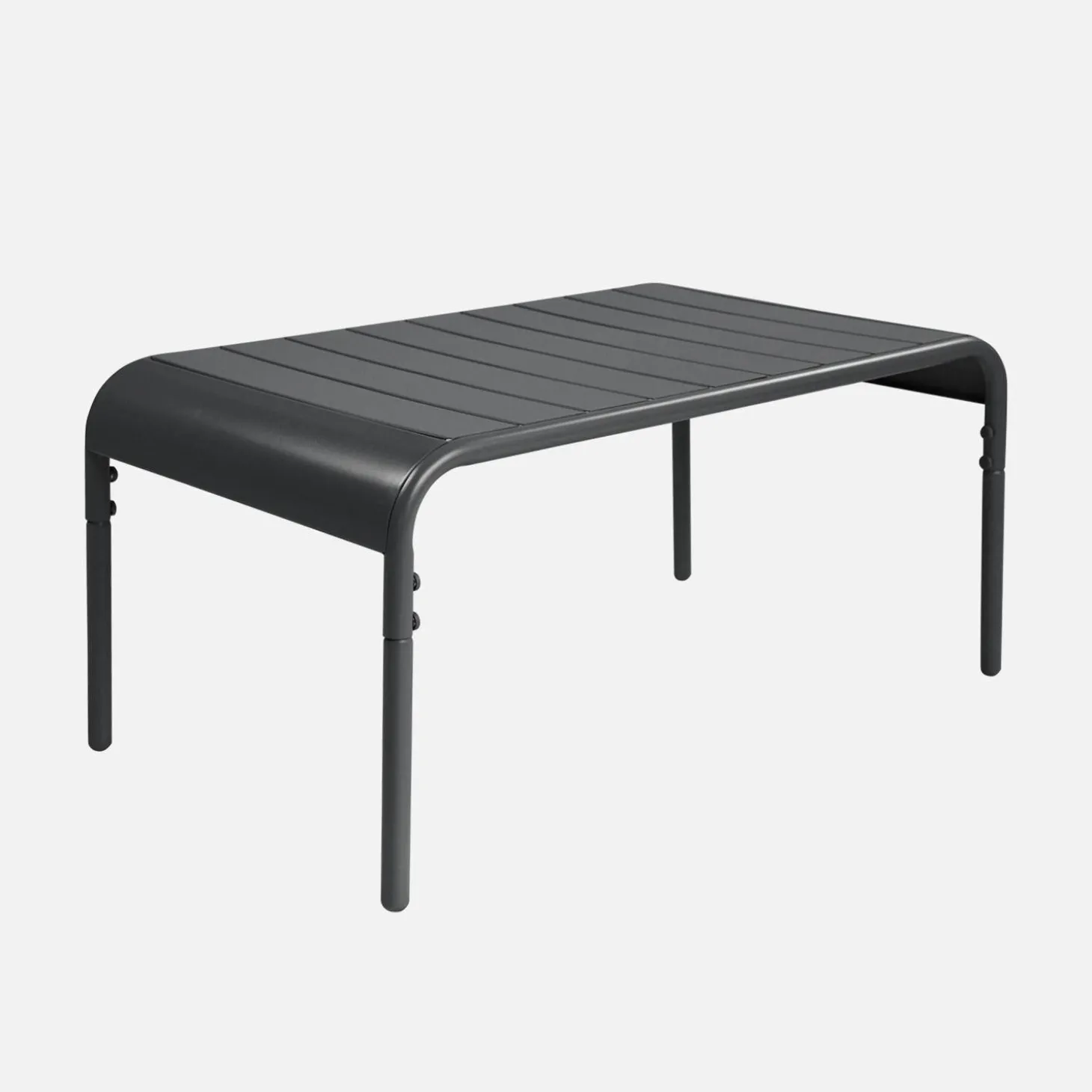 Mesa de centro de jardim bistrô quadrada em aço, 90cm