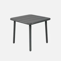 Mesa de centro de jardim bistrô quadrada em aço, 45cm