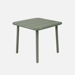 Mesa de centro de jardim bistrô quadrada em aço, 45cm