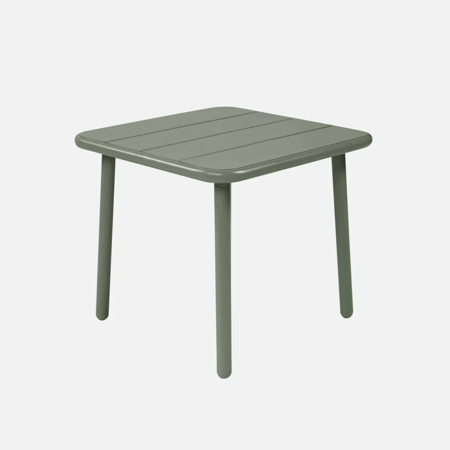 Mesa de centro de jardim bistrô quadrada em aço, 45cm