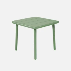 Mesa de centro de jardim bistrô quadrada em aço, 45cm