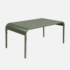 Mesa de centro de jardim bistrô quadrada em aço, 90cm