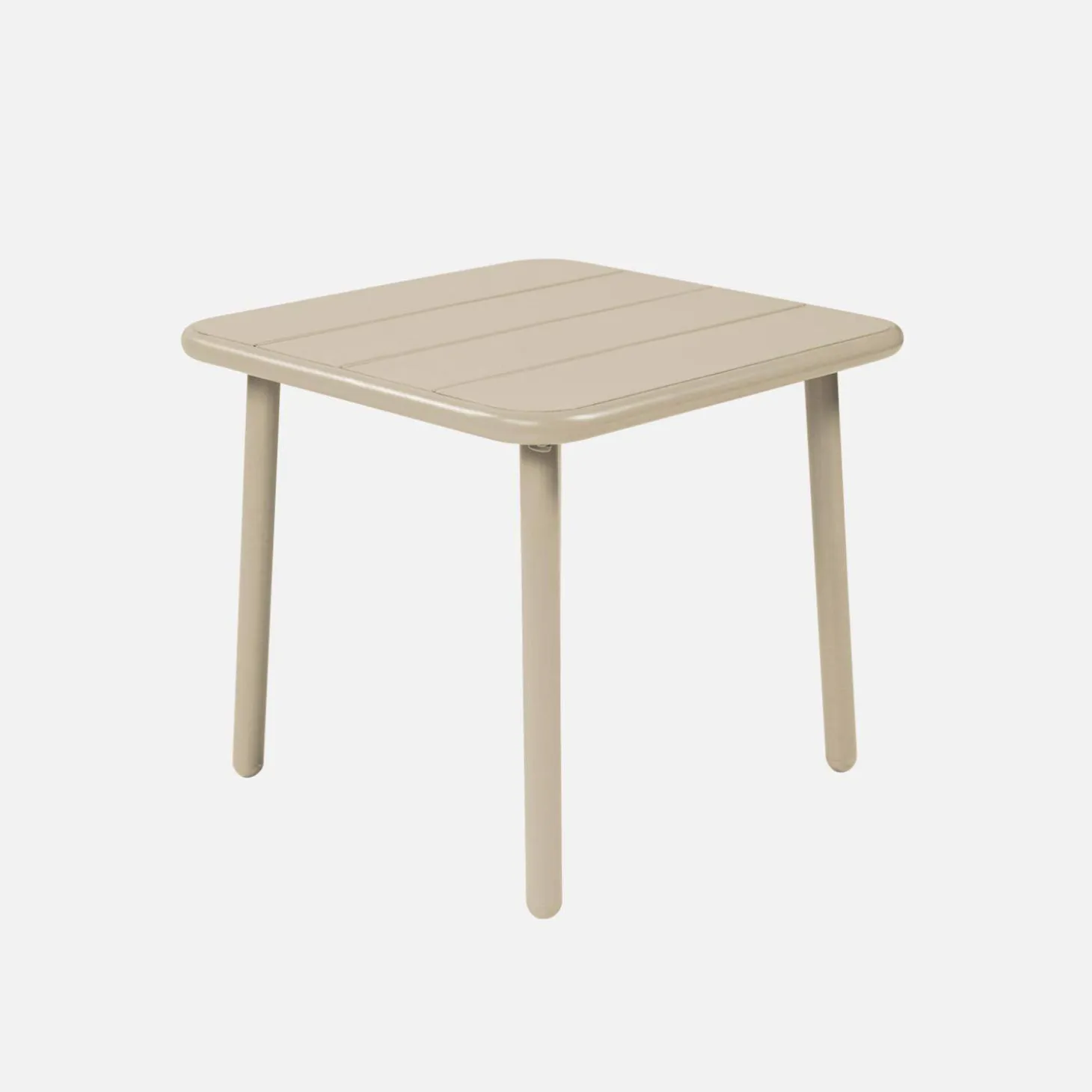 Mesa de centro de jardim bistrô quadrada em aço, 45cm