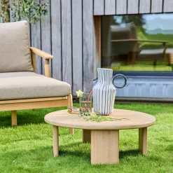 Mesa de centro de jardim em madeira de acácia, 70cm