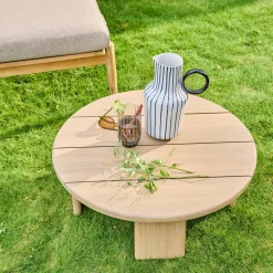 Mesa de centro de jardim em madeira de acácia, 70cm