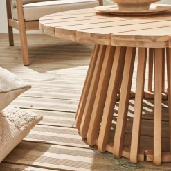 Mesa de centro de jardim em madeira de acácia, 80cm
