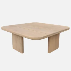 Mesa de centro de jardim quadrada em madeira de acácia, 70 cm