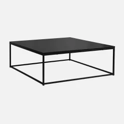 Mesa de centro de metal preto fosco