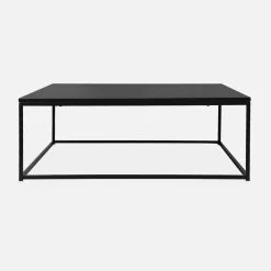 Mesa de centro de metal preto fosco