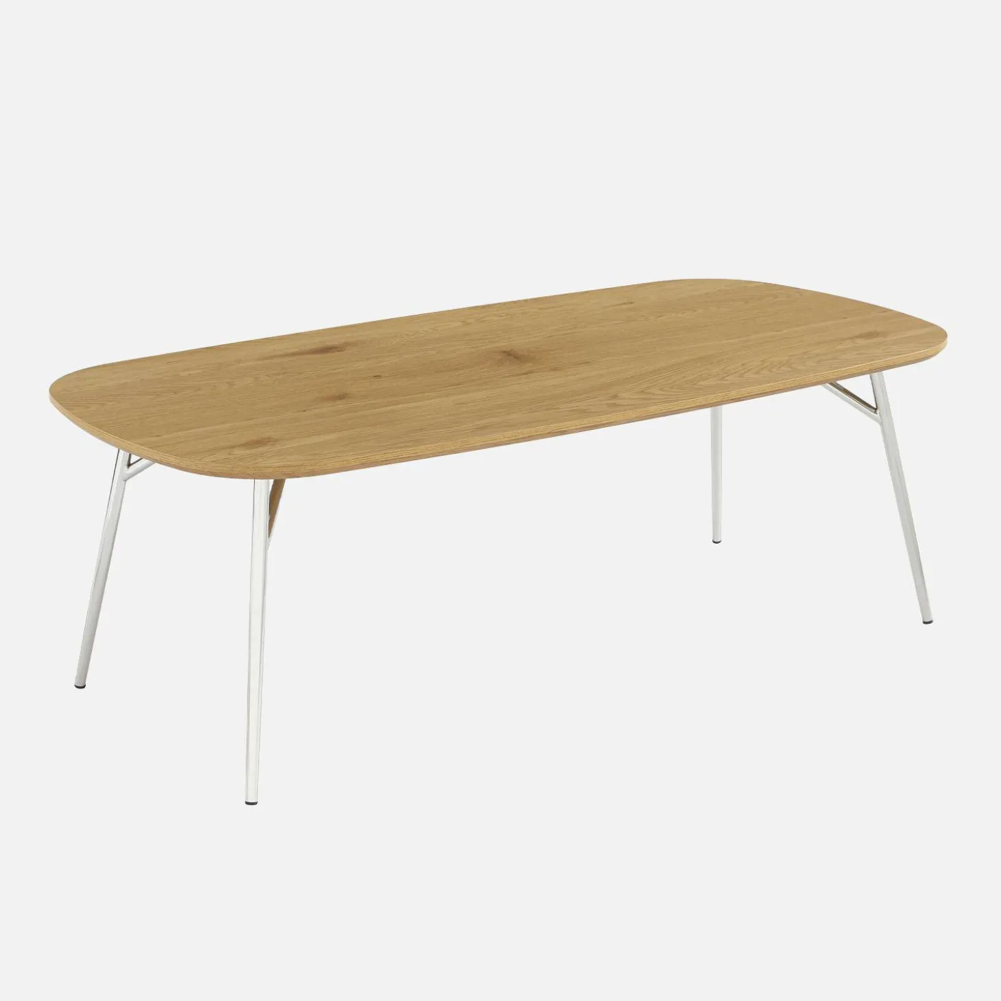 Mesa de centro retangular com decoração em madeira