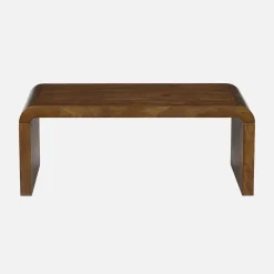 Mesa de centro retangular em acácia maciça, 100cm