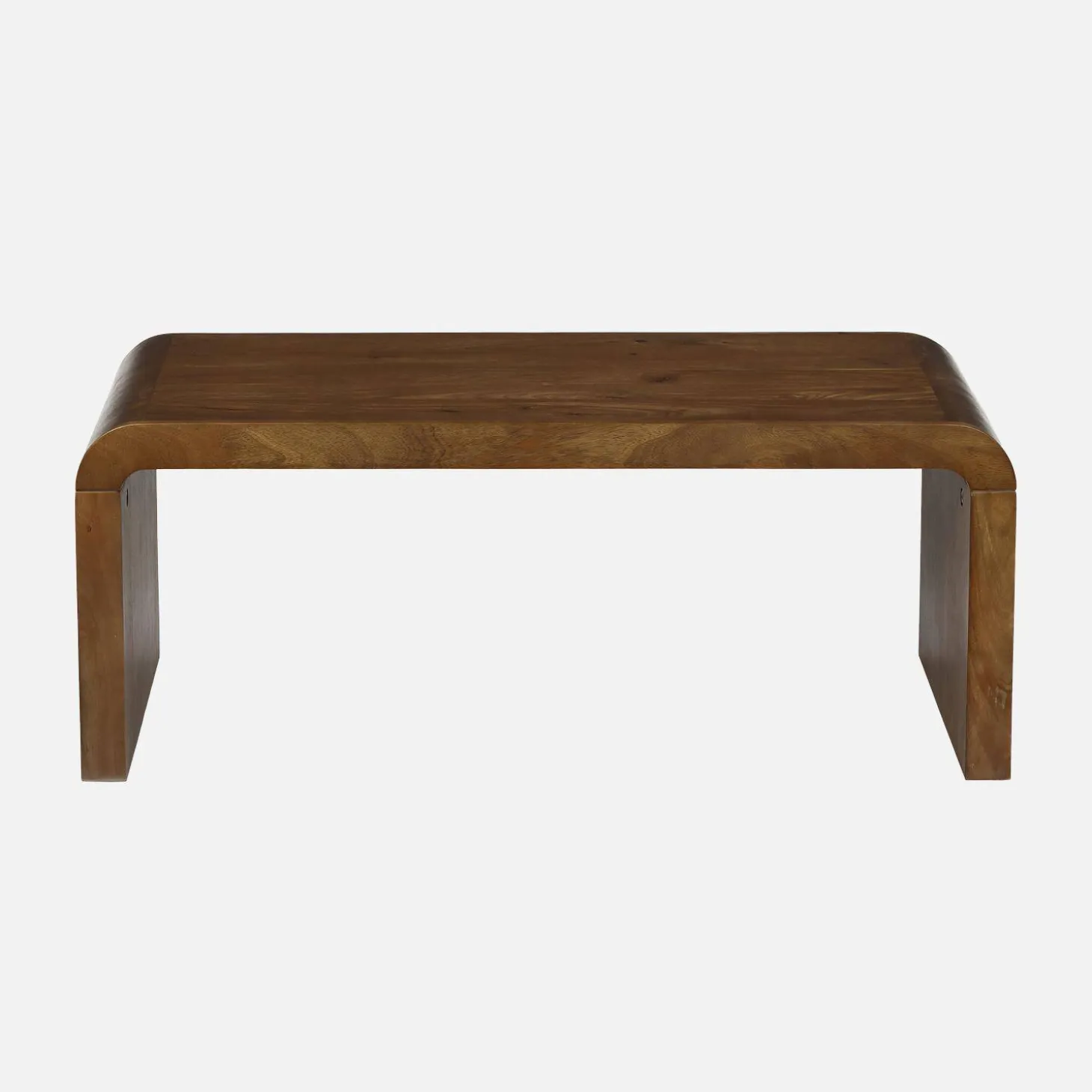 Mesa de centro retangular em acácia maciça, 100cm