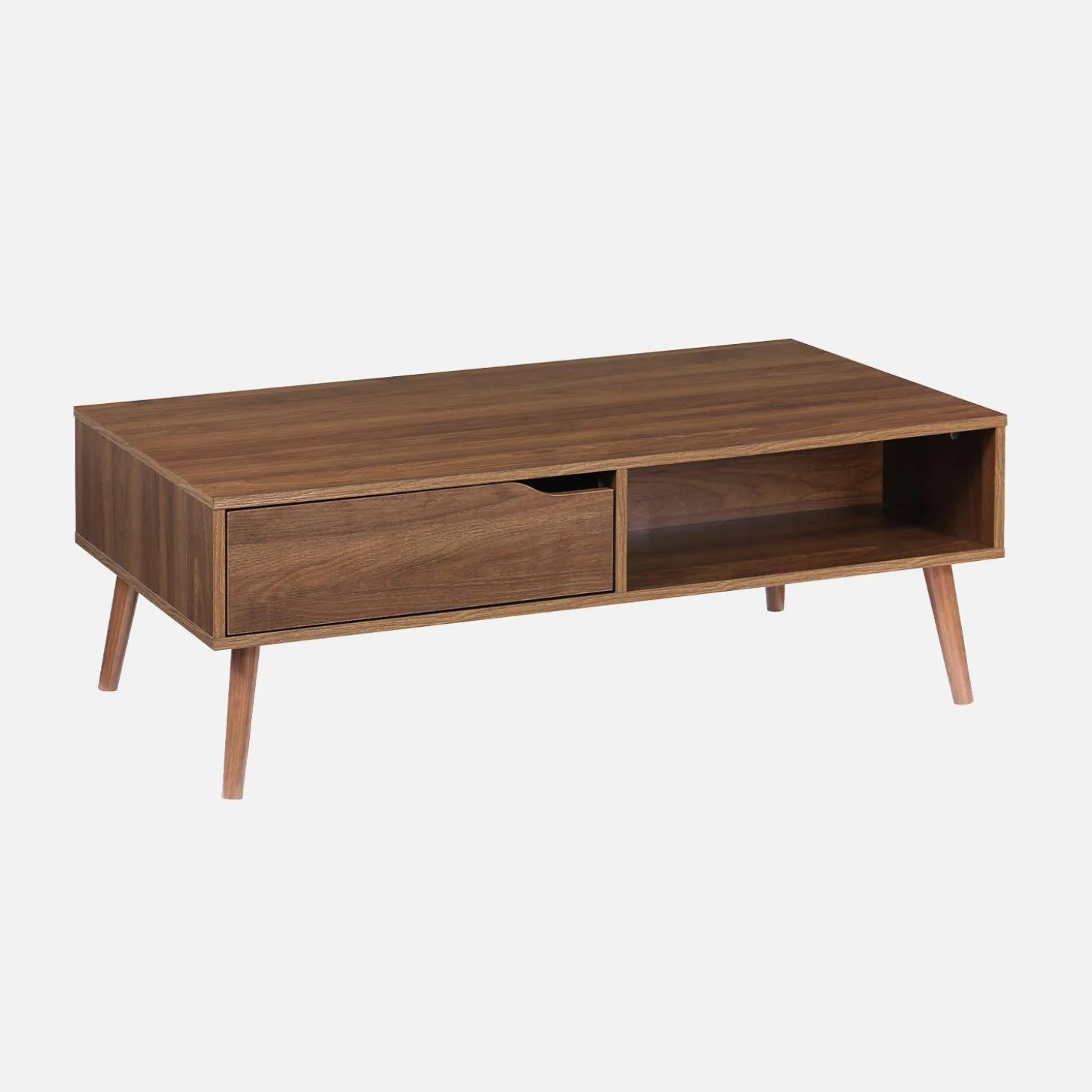 Mesa de centro vintage em madeira de nogueira