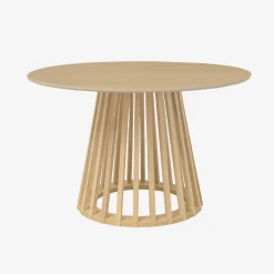Mesa de jantar com base em madeira de abeto, 4 lugares