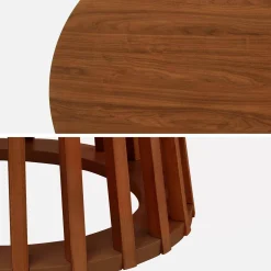 Mesa de jantar com base em madeira de abeto, 4 lugares