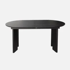 Mesa de jantar oblonga extensível madeira de 6-8 lugares